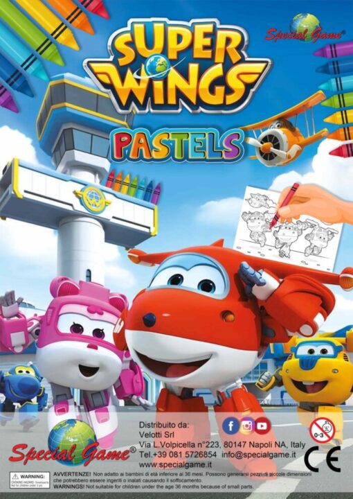 Super Wings pastels - 1€