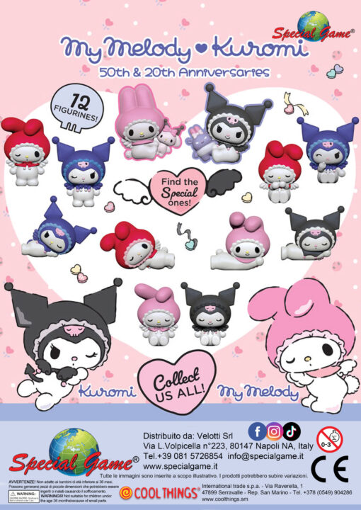 Hello Kitty My Melody e Kuromi - 2€