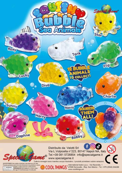 bubble sea animals squishy - 1€