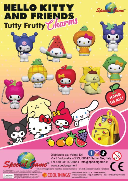 hello kitty tutty frutty charms - 1€